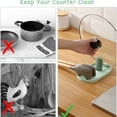 thumbnail image 5 of Multifunctional Spoon Rest, 1 PCS Foldable Pot Lid Holder Spoon Rest Pan Pot Cover Lid Rack Shelf Standfor Stove Top Kitchen Gadgets Utensil Holder for Home Use Stove(White), 5 of 5