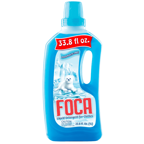 Foca Liquid Laundry Detergent for Tough Stains, Enzyme Formula, 33.8 fl oz