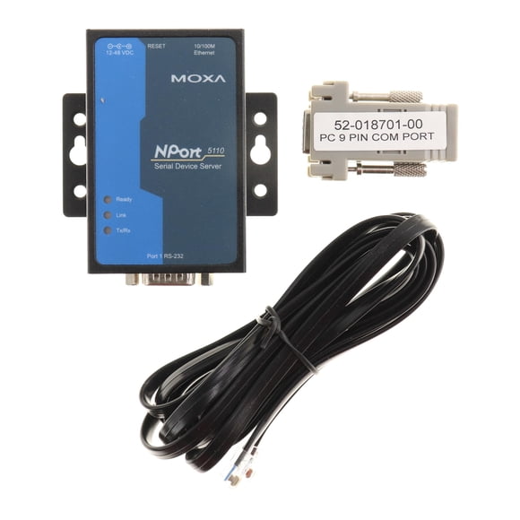 Moxa Nport 5110-1 Servidor De Dispositivo Serie De Puerto 10/100 Ethernet Rs232 Db9 Macho