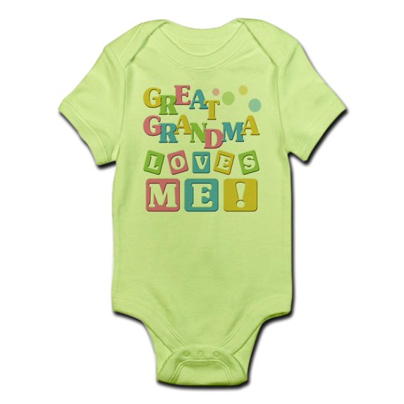 CafePress - Great Grandma Loves Me Body Suit - Baby Light Bodysuit