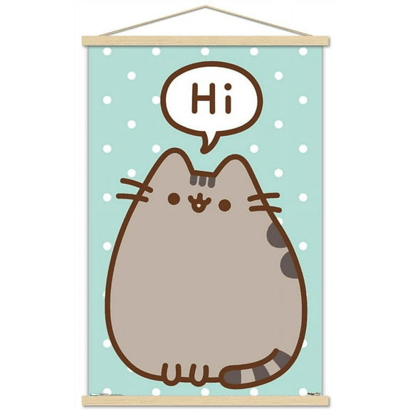 Pusheen - Hi Wall Poster with Wooden Magnetic Frame, 22.375" x 34"