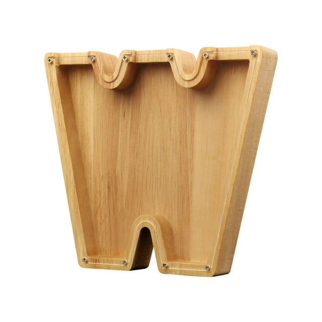 Boîte de Rangement en Bois pour Lettres Anglaises, Verre Transparent