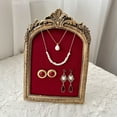 thumbnail image 5 of Vintage Styles Jewelry Display Stand Photo Frame Earring Necklace Holder Flannel Lining Resin Structure Home Shop Decors, 5 of 9