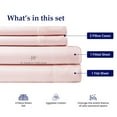 thumbnail image 2 of 4 Piece Sheet Set 100% Egyptian Cotton Bed Sheets 1000 TC Luxury Hotel Quality Sheet Set Italian Finish Premium Sheets Long Staple Fits Up to 18 Inch Deep Pocket ( Blush,Top Split-Head King 34" ), 2 of 7
