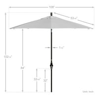 California Umbrella 9' Patio Umbrella in Natural