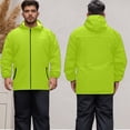 thumbnail image 2 of Waterproof Rain Suit Jacket & Trouser Suit, Breathable Jacket with Pants, 2 Pcs Rainwear with Hooded, 2 of 5