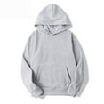 thumbnail image 6 of YUGYXL Two Piece Outfits for Women Solid Color Thin Fleece Sweatsuit Casual Hoodie Sweatshirt Matching Sweatpants Tracksuit Sets Gift for Daughter Gray,M, 6 of 8