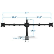 Mount-It! Triple Monitor Desk Mount | Fits 13-24 Computer Screens | Full Motion
