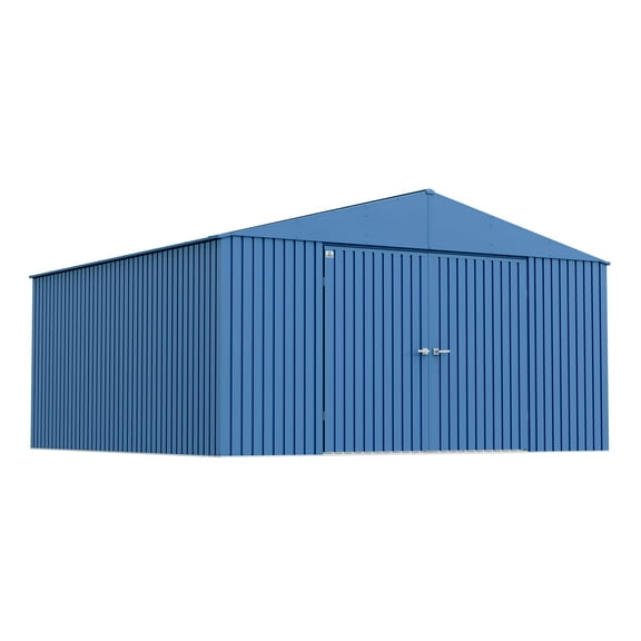 Arrow Elite 14 x 14 x 8 ft Blue Grey Steel Storage Shed