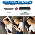 thumbnail image 3 of Camping Pillow with Removable Cover Ultralight Inflatable Pillow for Neck Lumber Support Upgrade Backing Pillow Washable Travel Air Pillows for Camping Hiking Backing (Bla, 3 of 7