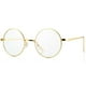 thumbnail image 1 of Gafas Pro Acme Retro con montura redonda de metal y lente transparente, color dorado, 1 of 5