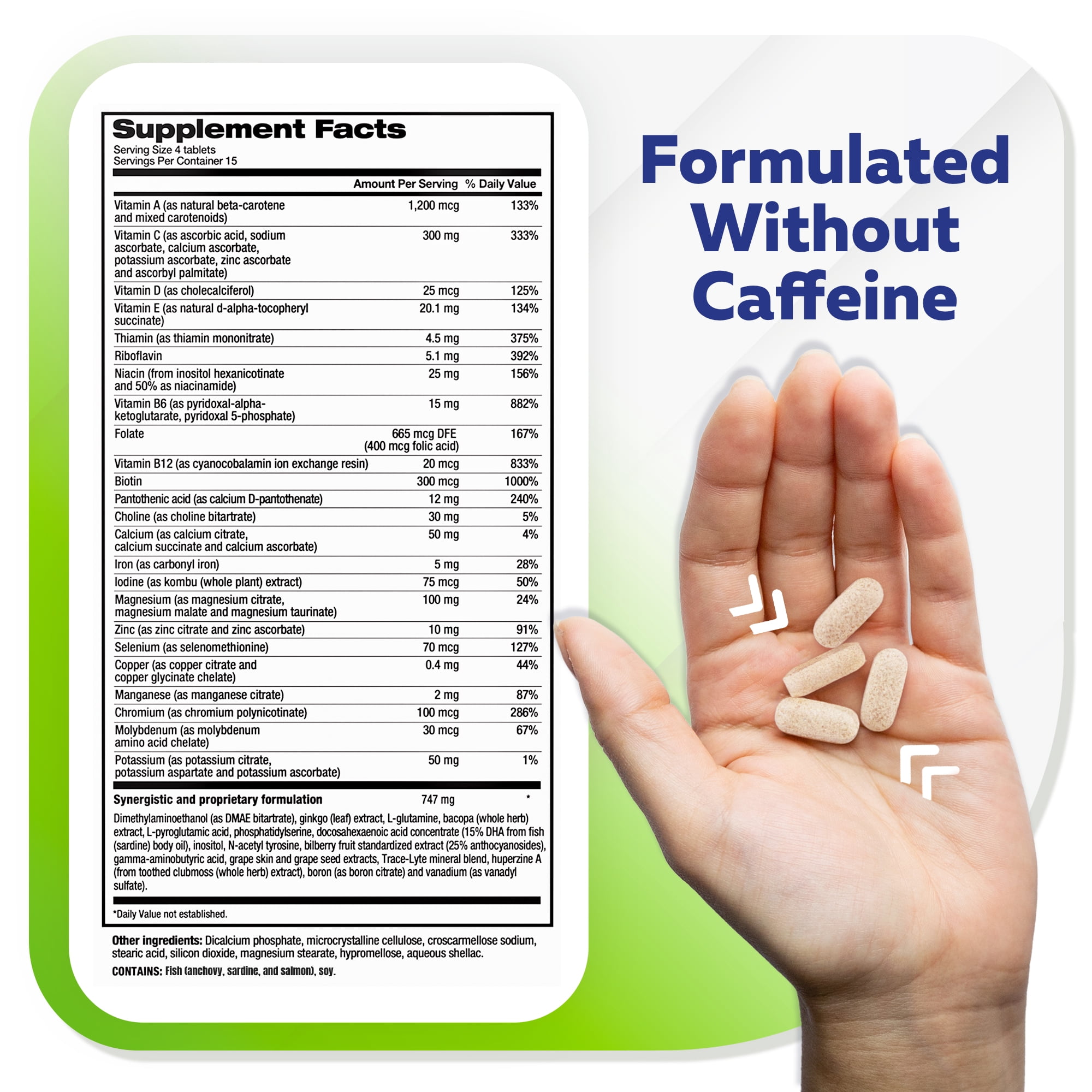 Focus Factor Extra Strength (120 Count) - Brain Supplement for Memory, Concentration and Focus - Complete Multivitamin with DMAE, Vitamin D, DHA