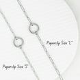 thumbnail image 4 of 14K White Gold Plated Open Circle Carabiner Link Paperclip Necklace with Charm Holder Pendant, Jewelry Gifts for Women, 4 of 5