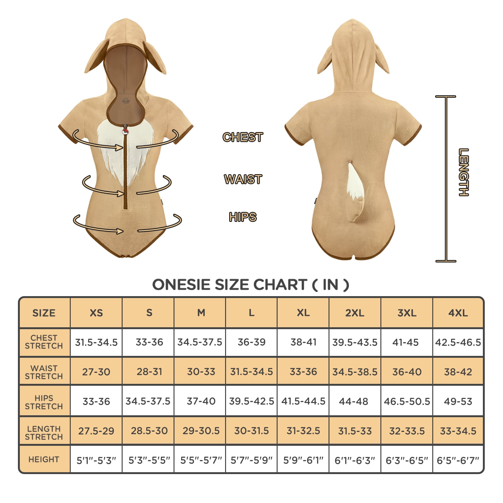 Littleforbig Cotton Romper Onesie Pajamas Bodysuit - I Choose You Fox 4X-Large