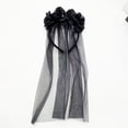 thumbnail image 1 of Velo largo negro con flores negras Diadema de Halloween Velo de novia gótico Accesorios de fiesta del Día de los muertos Disfraz Accesorio para el cabello para adultos, 1 of 2