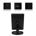 thumbnail image 3 of Maoww LED Makeup Mirror 360 Degrees Rotating ABS Plastic Frame Desktop Cosmetic Mirror Battery Powered 16LEDs Black, 3 of 8