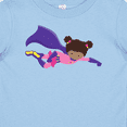 thumbnail image 4 of Inktastic African American Girl, Purple Cape, Superhero Girl Girls Baby T-Shirt, 4 of 5