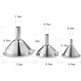 thumbnail image 2 of Stainless Steel Funnel, 3 Pieces Stainless Steel Mini Funnel Stainless Steel Kitchen Funnels with Handles Metal Mini Funnel for Transferring Fluid Liq, 2 of 5