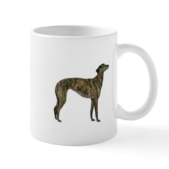 CafePress - Greyhound (Brindle) Mug - 11 oz Ceramic Mug - Novelty Coffee Tea Cup
