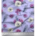 thumbnail image 1 of Soimoi Cotton Duck Fabric Leaves,Succulent & Anemone Flower Print Fabric by Yard 42 Inch Wide, 1 of 1