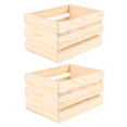 thumbnail image 1 of WRITWAA 2Pcs Small Wooden Box Rustic Charm Decorative Mini Milk Crate for Miniature Settings 12.5x8.8x7in, 1 of 8