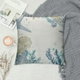 thumbnail image 2 of COMIO Outdoor Throw Pillow Cover Watercolor Ocean Sea Conch Coral Waterproof Cushion Cover Seaweed Starfish on White Pillow Cases Home Decoration for Patio Garden Couch Sofa, 2 of 5