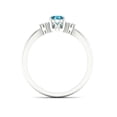 thumbnail image 4 of Imperial Gemstone 10K White Gold Pear Cut Swiss Blue Topaz 1/20 CT TW Diamond Women's Ring, 4 of 5