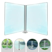 25.6" Balcony Glass Railing Post Stainless Glass Post Balustrade Deck Railing Corner Post