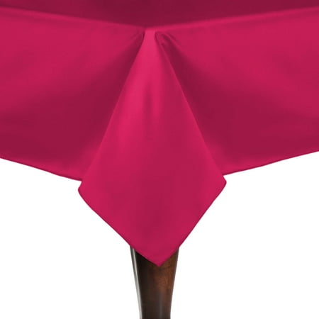 

Ultimate Textile (10 Pack) Satin 54 x 54-Inch Square Tablecloth - for Wedding Special Event or Banquet use Cerise Pink