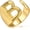a.14k Gold Plated Letter B, variant on Bold Initial Letter Rings Adjustable, GoldChic Jewelry Women Gold Statement Ring Personalized Engraved Women’s Open Signet Ring for Party (Gold, White Gold, Black)