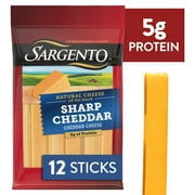 SargentoSharp Natural Cheddar Cheese Snack Sticks, 12-Count
