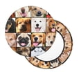 thumbnail image 2 of Balery Collage of different dogs Pattern Round Bar Stool Seat Covers Velvet Fabric Adjustable Protects from Scratches and Stains for 14-17 Inch Chair-13 inch, 2 of 7