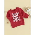 thumbnail image 3 of BABAMOON Infant Toddler Baby Boy Girl Valentine's Day Sweatshirt Letter Print Long Sleeve Pullover Tops Clothes, 3 of 9