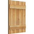 thumbnail image 2 of 21 1/2"W X 28"H Timbercraft Four 5 3/8" Boards Joined Board-N-Batten Shutters, Rough Sawn Western Red Cedar (Per Pair), 2 of 13
