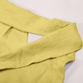 thumbnail image 6 of Avolia Plus Size Women Summer Casual Dress Solid Color Breathable Polyester Everyday Outing Wear Yellow XXL, 6 of 8