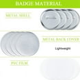 thumbnail image 3 of 300 Sets Round Button Parts Blank Making Supplies 58mm Metal Button Badge Making Kits, Blank Pin Back Button Parts, 3 of 5