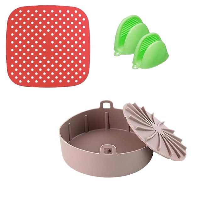 Kit de accesorios para freidora de aire con mitones para horno B Afortunado Sencillez