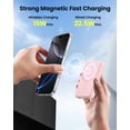 thumbnail image 2 of morfec Magnetic Portable Charger, Ultra Slim 12000mAh Magsafe Power Bank, PD 20W Fast Charging Wireless Battery Pack Compatible with iPhone 17/16/15/14/13 Series, Pink, 2 of 7