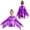 Purple, variant on iixpin Kids Girls Metallic Fringe Bomber Jacket Outerwear Shiny Zipper Blazer Musical Party Performance Outfits Hot Pink 10