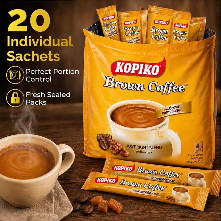 kochani様20素子白3B1コンブ2 Kopiko 3in1 Instant Brown Coffee with Creamer and Sugar - 24