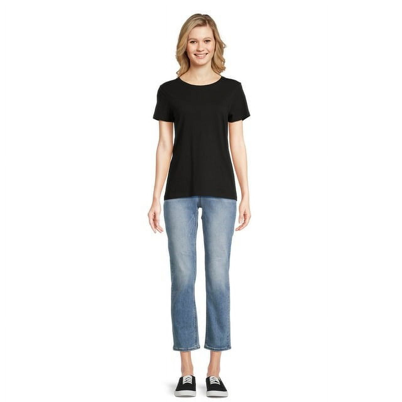 Time and Tru Women's Short Sleeve Crew Tee (5 Pack) - image 3 of 4