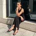 thumbnail image 4 of Cushionaire Tory Strappy Flat Sandals for Women, Toe Ring Sandals with Adjustable Buckle Ankle Strap, Wrap Style, 4 of 17