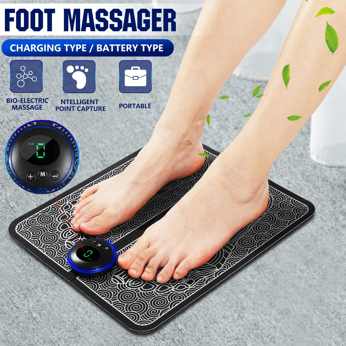 6 Mode Ems Foot Massage Electric Massager Mat Pad For Massage Acupuncture Points Activate Veins