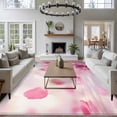 thumbnail image 3 of 5'x8' Area Rugs, Pink Rose Fantasy Indoor Outdoor Area Rug for Living Room Bedroom, Elegance Floral Romantic Reflection Washable Bathroom Rugs Kitchen Floor Carpet Mats Home Decor Aesthetic, 3 of 8