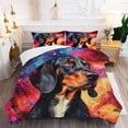 thumbnail image 5 of 3 Pieces Duvet Cover Set Blackand Tan Coonhound Dog 3D Print Bedding 1 Duvet Cover 2 Pillowcases Natural Animals Comforter Sets Soft Breathable for Boys Girls Children yDlXTa, 5 of 5