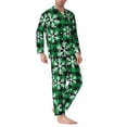 thumbnail image 2 of Sikiie Christmas Pattern At Buffalo Plaid Mens Pajama Set, Soft Warm Long Sleeve Sleepwear, Cozy Button-Down Pjs for Men-Large, 2 of 7