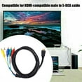 thumbnail image 3 of BQLQBQLQ HDMI Male to 5 RCA RGB YPbPr o AV Component Convertor Cable Lead MF NEWS, 3 of 7