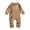 Khaki, variant on Jkerther Newborn Baby Boy Girl Romper Clothes Infant Solid Ribbed Onesie Bodysuit Jumpsuit Outfits