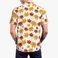 thumbnail image 3 of Balery Maple Leaf Printed Men’s Short Sleeve Polo Shirt, Midweight Men's Shirt,Golf Polo shirts -3X-Large, 3 of 8