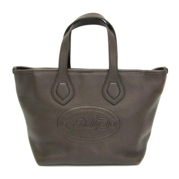 Pre-Owned Bally BARDEAU-L Women's Leather Handbag Dark Brown